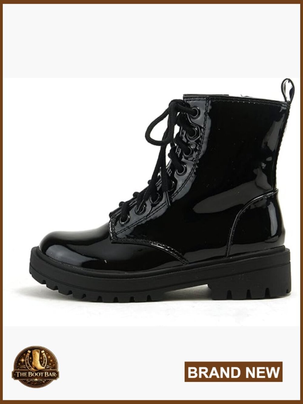 Lug Sole Combat Ankle Bootie Lace Up Side Zipper Chunky Heel